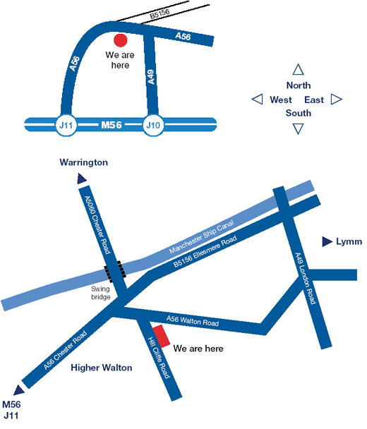Cheshire Head Office Map